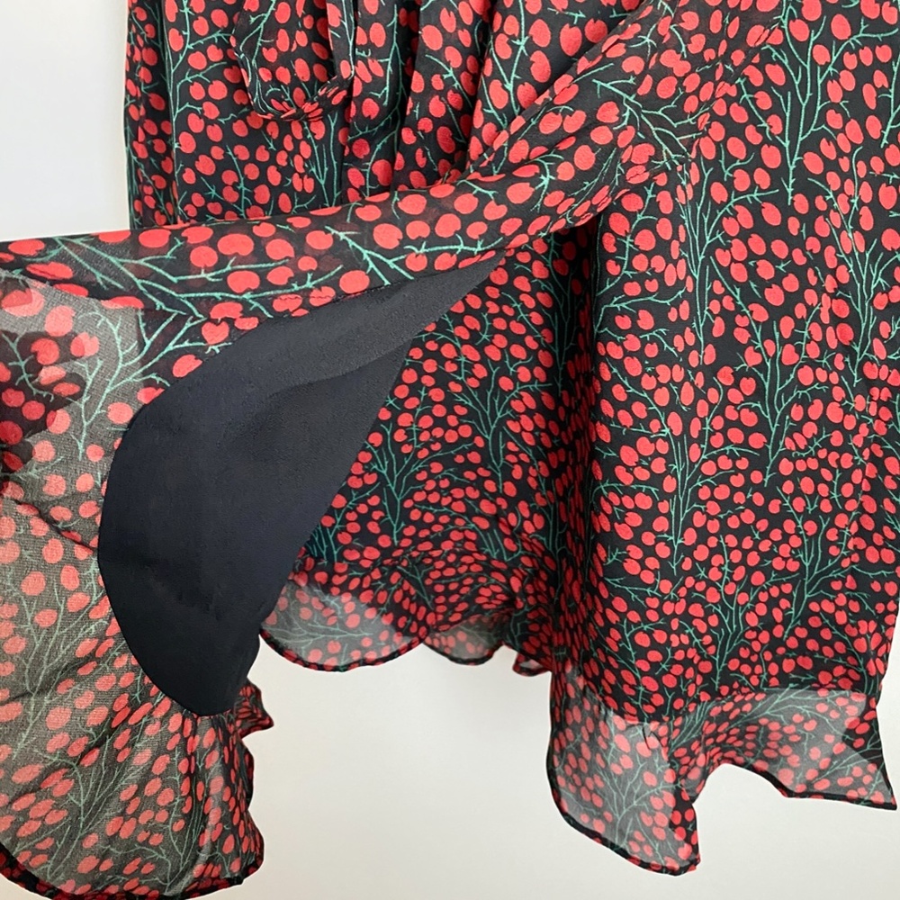 Bardot Cherry Print Faux Wrap Dress - Picture 7 of 8